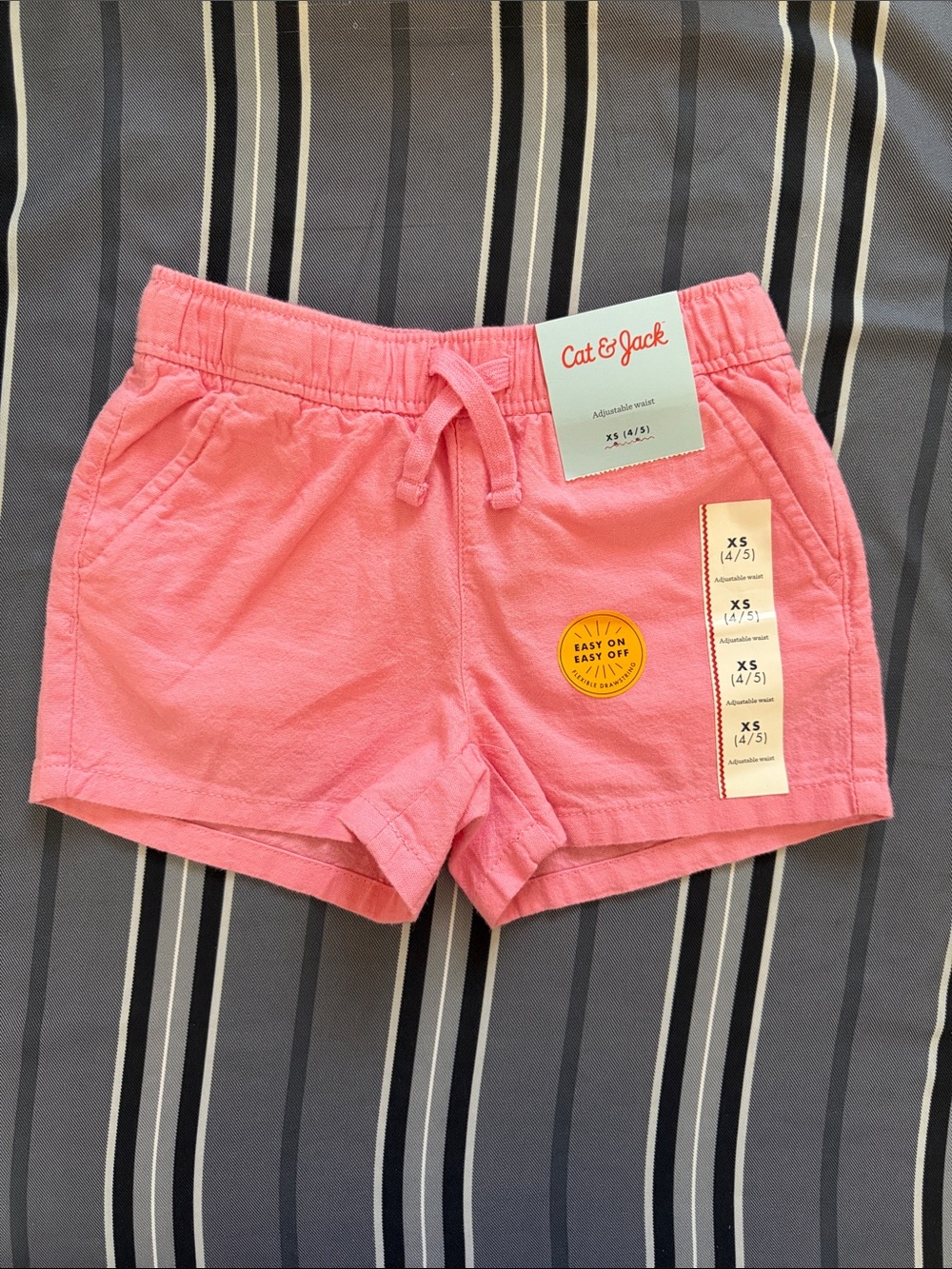 Cat & Jack Pink Drawstring Cotton-Blend Athletic Shorts